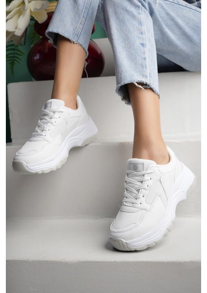 Lady Classy Kadın Bağcıksız Taşlı Triko Sneaker Kadın