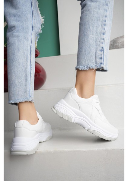 Lady Classy Kadın Bağcıksız Taşlı Triko Sneaker Kadın