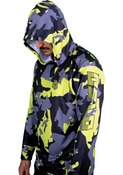 Performans Balıkçı T-Shirt Kapüşonlu Yellow Camo indirimleri