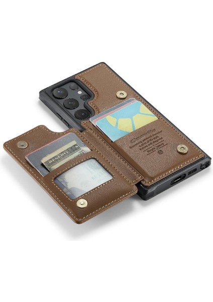 Samsung Galaxy S24 Ultra Kart Tutucu Pu Deri Için Caseme Cüzdan Kılıf (Yurt Dışından) fırsatları