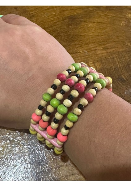 Ahşap Boncuklu Ayarlanabilir Boy Bileklik Kadın Bileklik modelleri