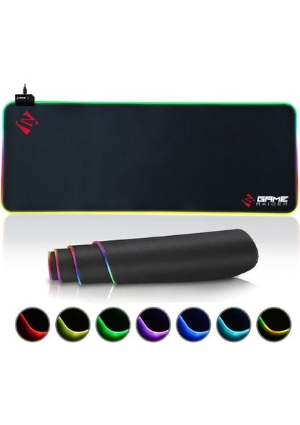 Gen Xl Rgb Kaydırmaz Kauçuk Taban 80×30CM Mikrofiber Mouse Pad