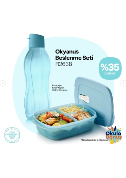 Hep Yanımda Beslenme Seti ( Kk 750 ml Mavi Böğürtlen + Micro Kap 1 Lt Okyanus )