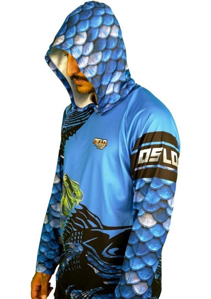 Performans Balıkçı T-Shirt Kapüşonlu Fish Scale indirimleri