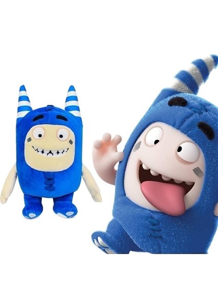 23CM Büyük Oddbods Pogo Yumuşak Peluş Oyuncak - Mavi Asker Bebek (Yurt Dışından)