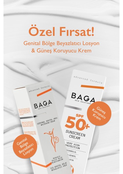 Genital Bölge Beyazlatıcı&güneş Koruyucu Krem Set