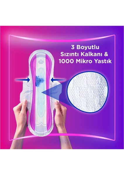 Platinum Uzun 56'lı Cesaret Paketi Dev Avantaj Hijyenik Ped (Boy 2)