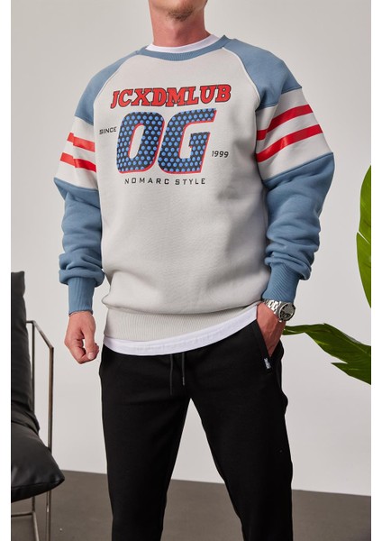 Og Baskılı Gri Sweatshirt modelleri
