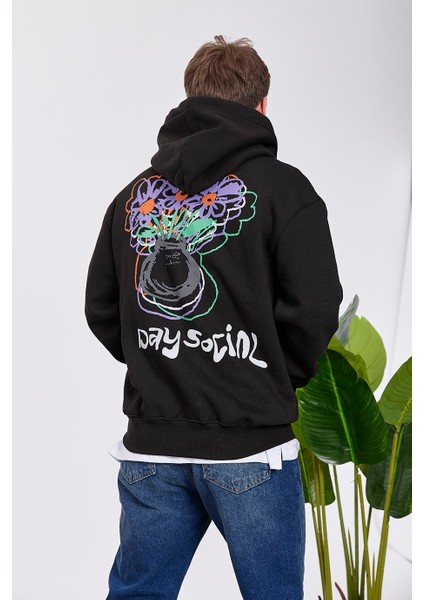 Day Social Siyah Kapüşonlu Sweatshirt fiyatları