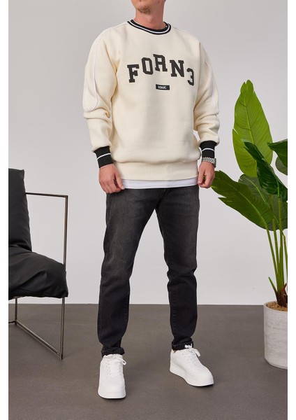 Forn3 Krem Sweatshirt