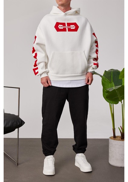 Cthdream Beyaz Kapüşonlu Sweatshirt modelleri