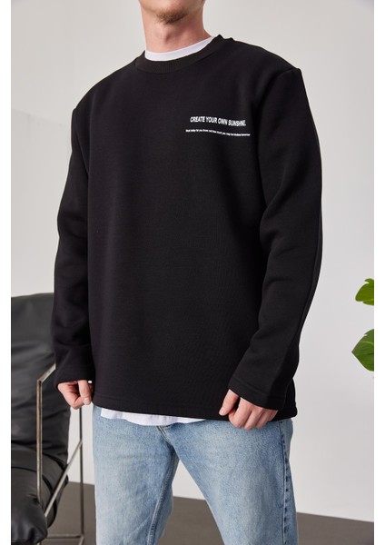 Arkası Yazılı Siyah Sweatshirt fiyatları