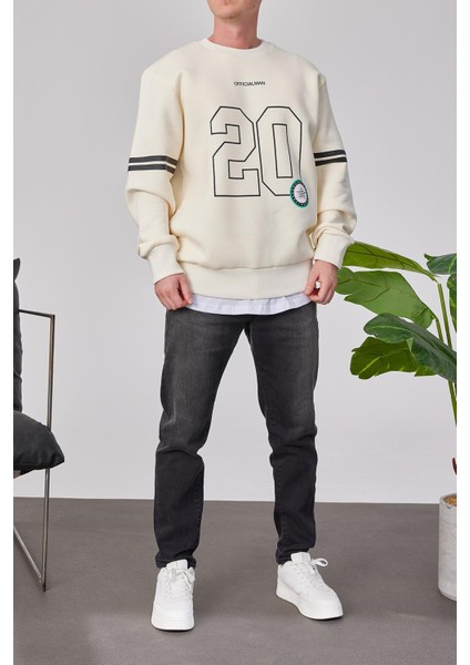 Officialman Krem Sweatshirt