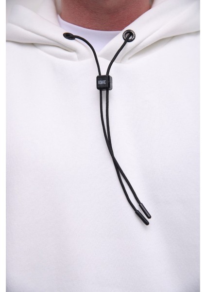 Ip Detaylı Basic Kapüşonlu Beyaz Sweatshirt fırsatları