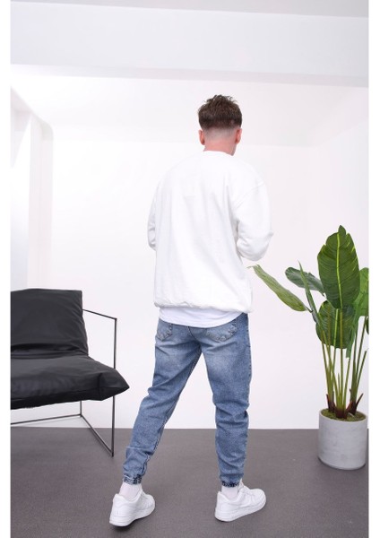 Basic Pamuk Beyaz Sweatshirt modelleri