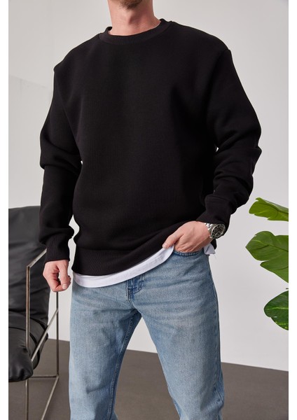 Basic Siyah Şardonlu Sweatshirt fiyatları