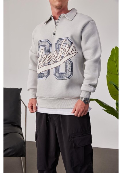 Heerbro Yakası Fermuarlı Gri Sweatshirt fiyatları
