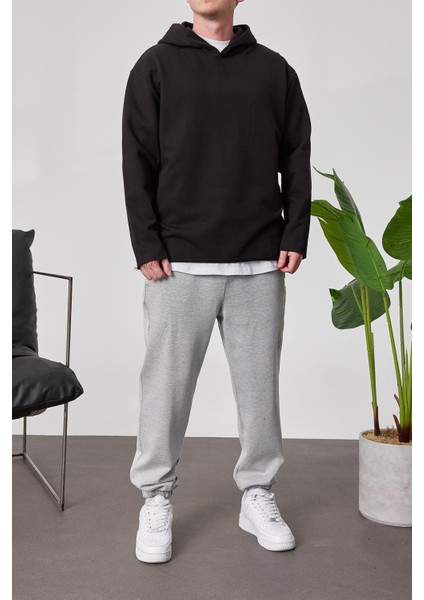 Pis Etek Kapüşonlu Siyah Sweatshirt fiyatları