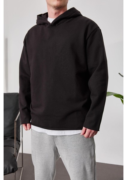 Pis Etek Kapüşonlu Siyah Sweatshirt fırsatları