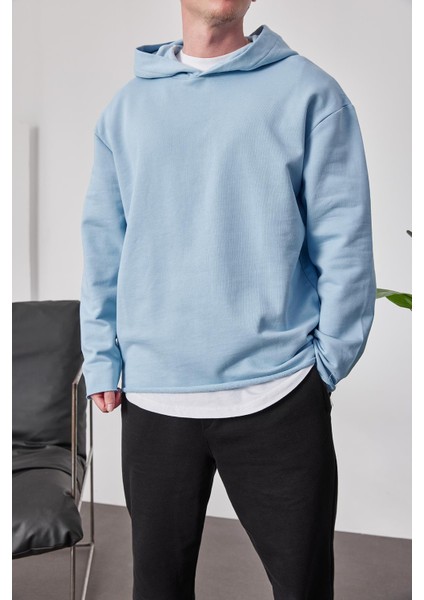 Pis Etek Kapüşonlu Bebe Mavisi Sweatshirt fırsatları