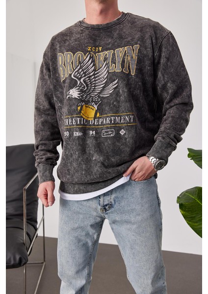 Brooklyn Yıkamalı Füme Sweatshirt fiyatları