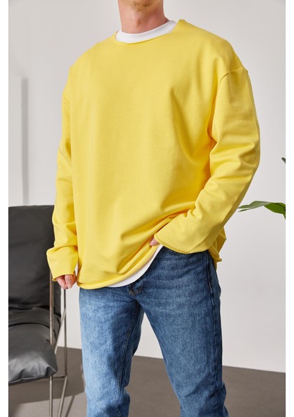 Pis Yaka Sarı Sweatshirt