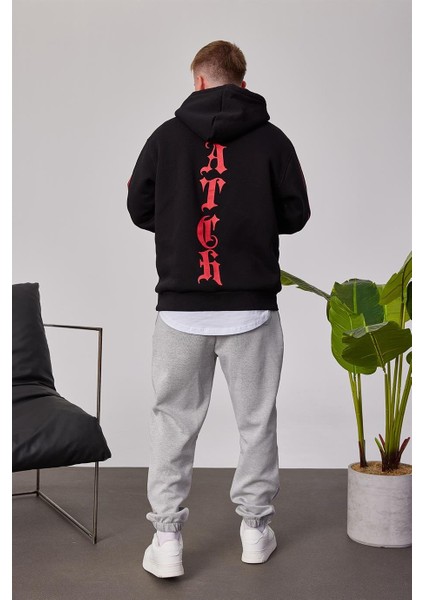 Cth Kolları Desenli Siyah Sweatshirt fırsatları