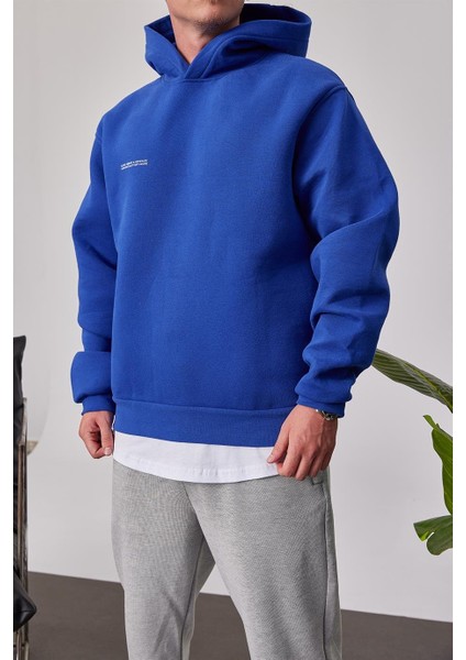 Cth Basic Mavi Kapüşonlu Sweatshirt fiyatları