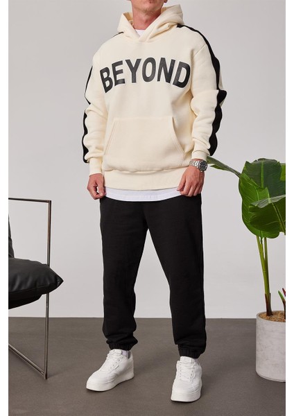 Beyond Krem Kapüşonlu Sweatshirt