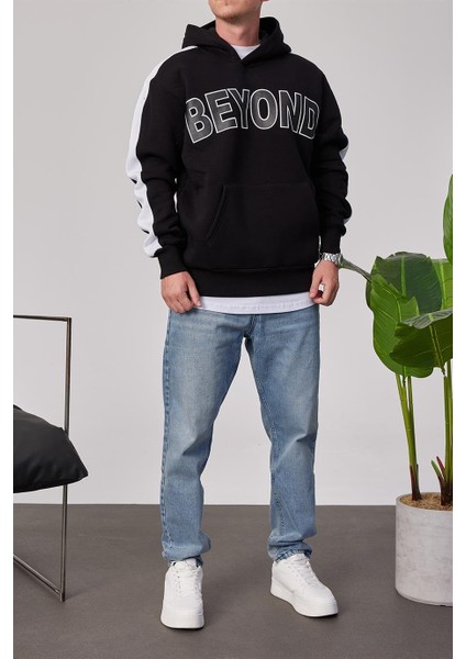 Beyond Siyah Kapüşonlu Sweatshirt