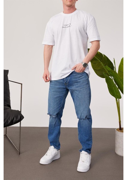 Arka Papağan Detaylı Beyaz Tshirt