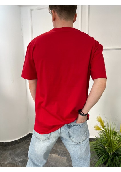 Basic Pamuklu Kırmızı Tshirt fırsatları