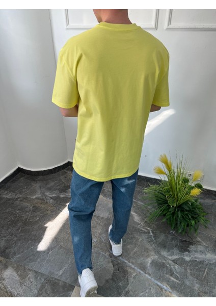 Basic Pamuklu Sarı Tshirt modelleri