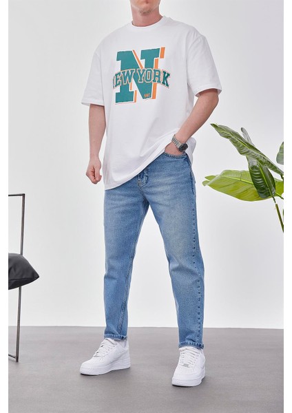 New York Beyaz Tshirt