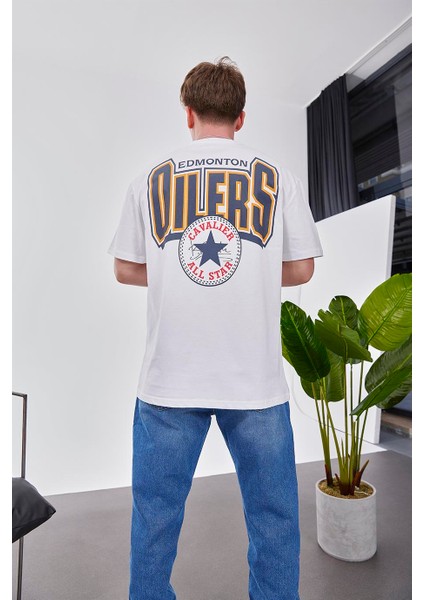 Oilers Beyaz Tshirt