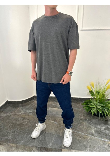 Oval Kesim Basic Füme Tshirt