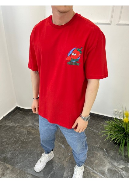 Just Chillin Kırmızı Tshirt fiyatları