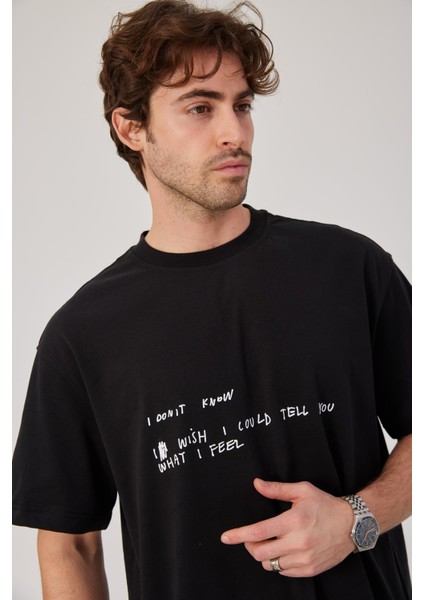 Karışık Yazılı Siyah Tshirt fırsatları