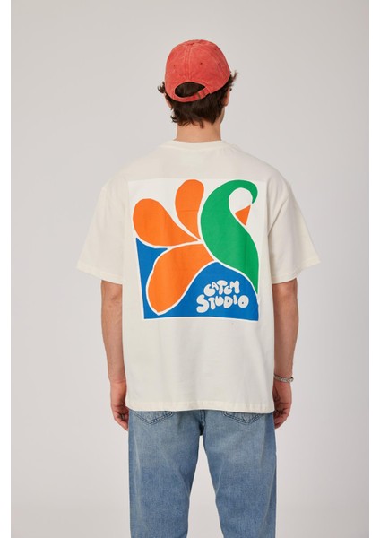 Renkli Baskılı Ekru Tshirt fırsatları