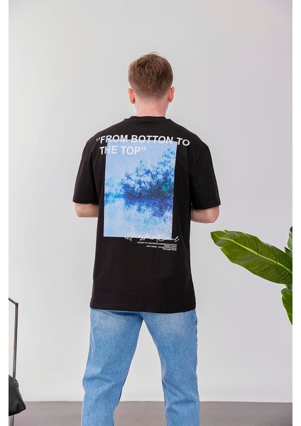 From Botton To The Top Siyah Tshirt