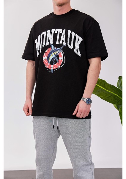 Montauk Siyah Tshirt
