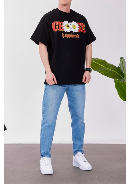 Choose Happiness Siyah Tshirt fırsatları