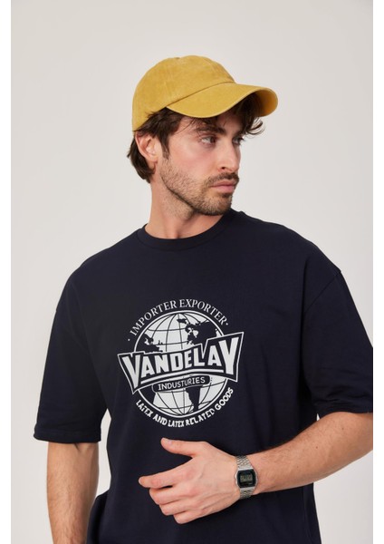 Vandelay Baskılı Lacivert Tshirt fiyatları
