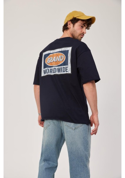 Brand Worldwide Baskılı Lacivert Tshirt fiyatları