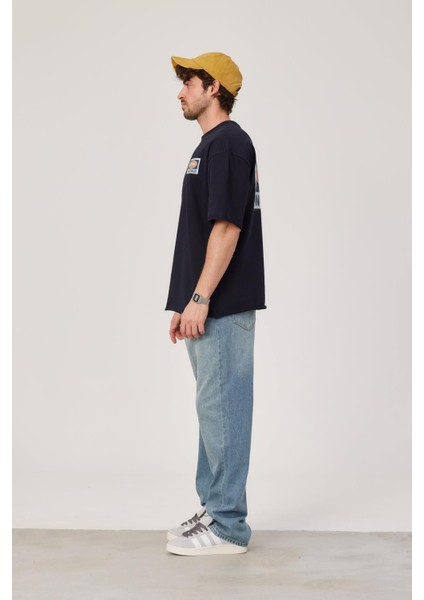 Brand Worldwide Baskılı Lacivert Tshirt indirimleri
