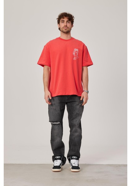 Nakışlı Heykel Baskılı Nar Çiçeği Tshirt fiyatları