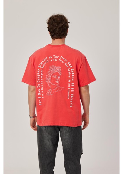 Nakışlı Heykel Baskılı Nar Çiçeği Tshirt modelleri