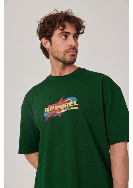 Apparel Baskılı Yeşil Tshirt