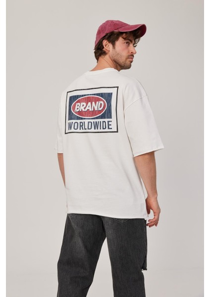Brand Worldwide Baskılı Beyaz Tshirt fiyatları