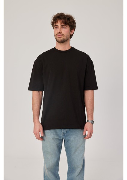 Siyah Oversize Basic Tshirt
